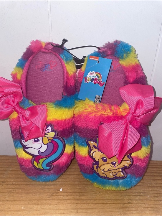 Other - Over the Rainbow Plush Rainbow Slippers with Bows